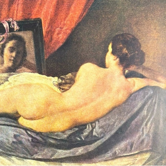 Diego Rodríguez de Silva y Velázquez Venus Cupid Original Vintage Fine Art Print - Picture 4 of 6